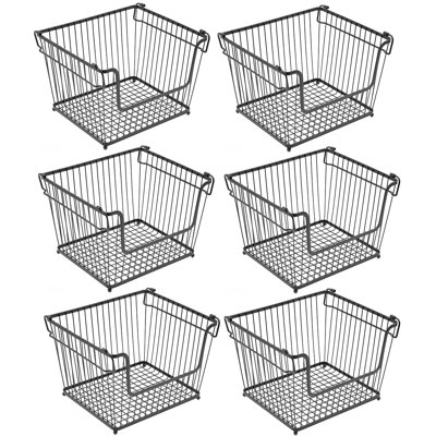 Organisateurs de rangement en métal empilables MTL-BSKT6