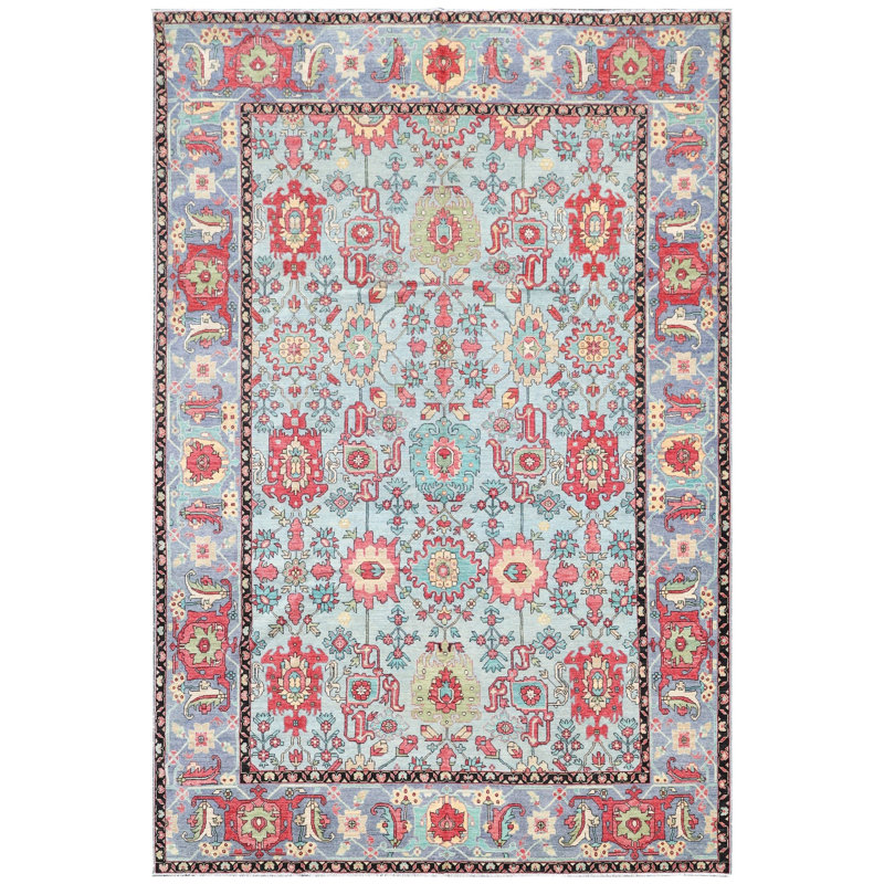 Mazar One-of-a-Kind Rectangle 10' X 13'10" New Age Area Rug Blue