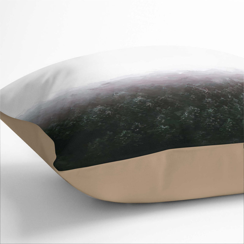 Winter Forest in Germany Cushion with Filling, 55cm H x 55cm W x 20cm D, Stone