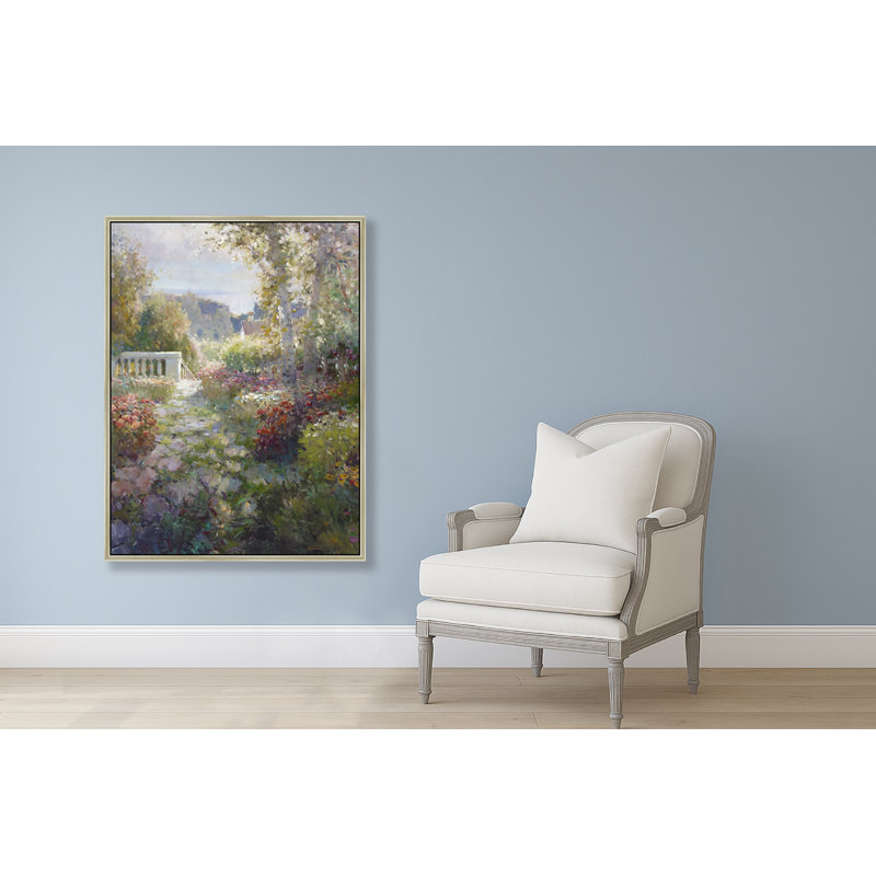 «Garden Stairway To Morning», H 42 po x l 32 po, Brun