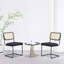 Chaise de travail en velours Annariitta