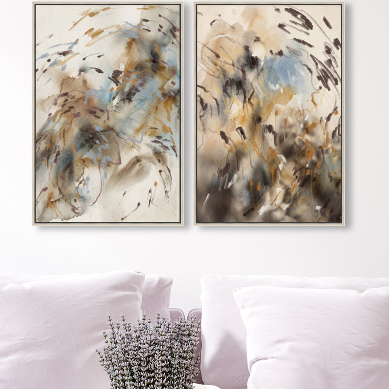 Mindfulness Set Set by Oliver Gal, 92"H x 62"W, Silver Floater Frame