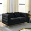 Assemblage noir 3 +, conception moderne simplifiée avec pieds métalliques, livraison rapide en entrepôt, capacité de siège de 250 lb, combinaison de 6 coussins inclus, fascination, livraison rapide, mousse