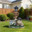 Statue de planteur de chien carlin assis