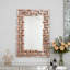 Glass Rectangular Gold Frame Wall Mirror