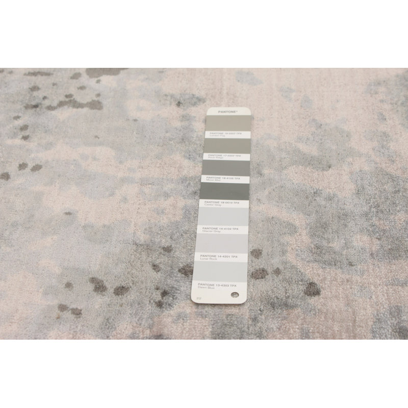 Tapis gris clair tissé à la main Socoma