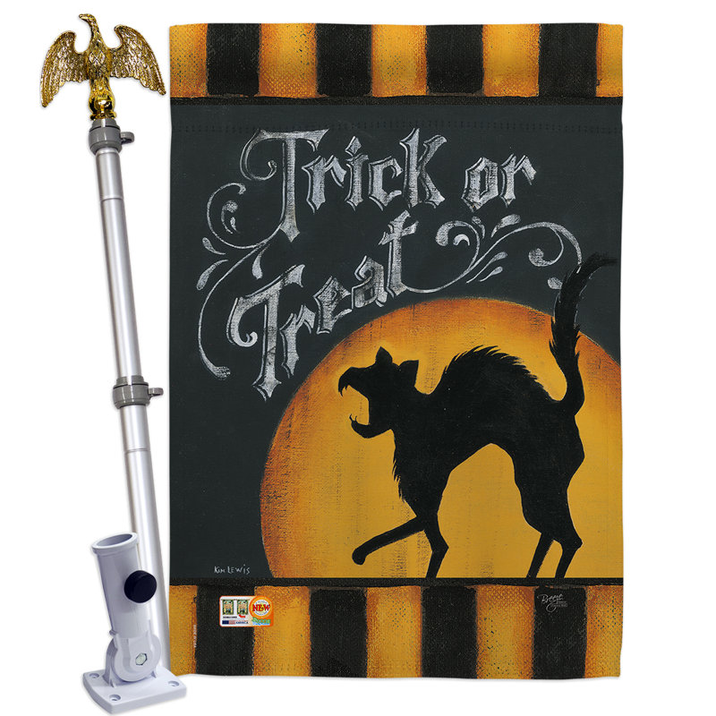 Double Sided 40'' H x 28'' W Polyester Halloween Flag Set