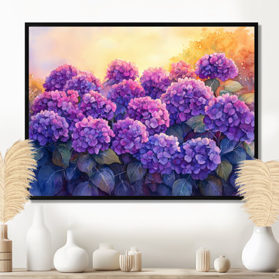 Hydrangeas In The Sunset Glow VI - Hydrangea Wall Art