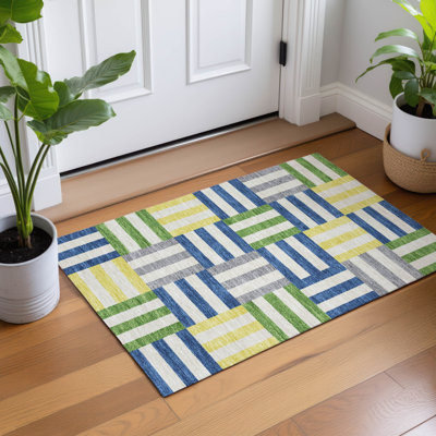 Tapis géométrique lavable à la machine intérieur / extérieur Aten ACN2332