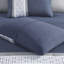 Édredon 8 pièces bleu marine - taies décoratives brodées, pièces brodées, décor de chambre-120274476