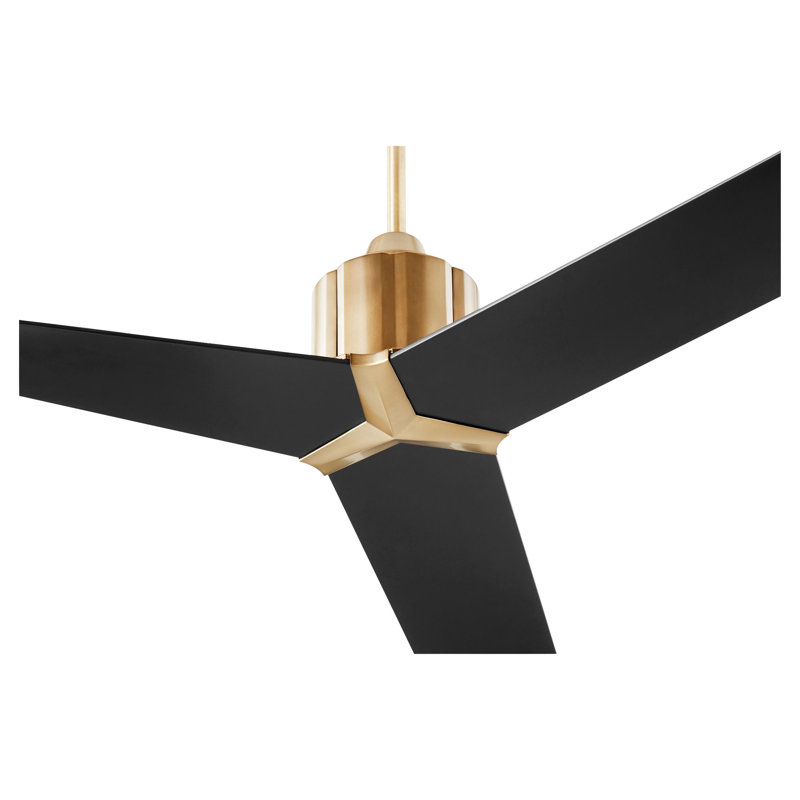 Khadra 60'' Ceiling Fan, Gold/Black