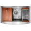 ZLINE 33" Moritz Farmhouse Apron Mount Single Bowl Stainless Steel Kitchen Sink with Bottom Grid and Accessories