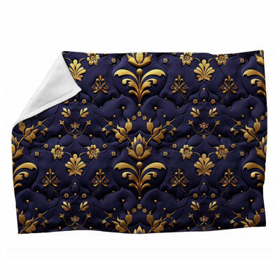 Floral Illustration Bathroom Machine Printed Throw Blanket