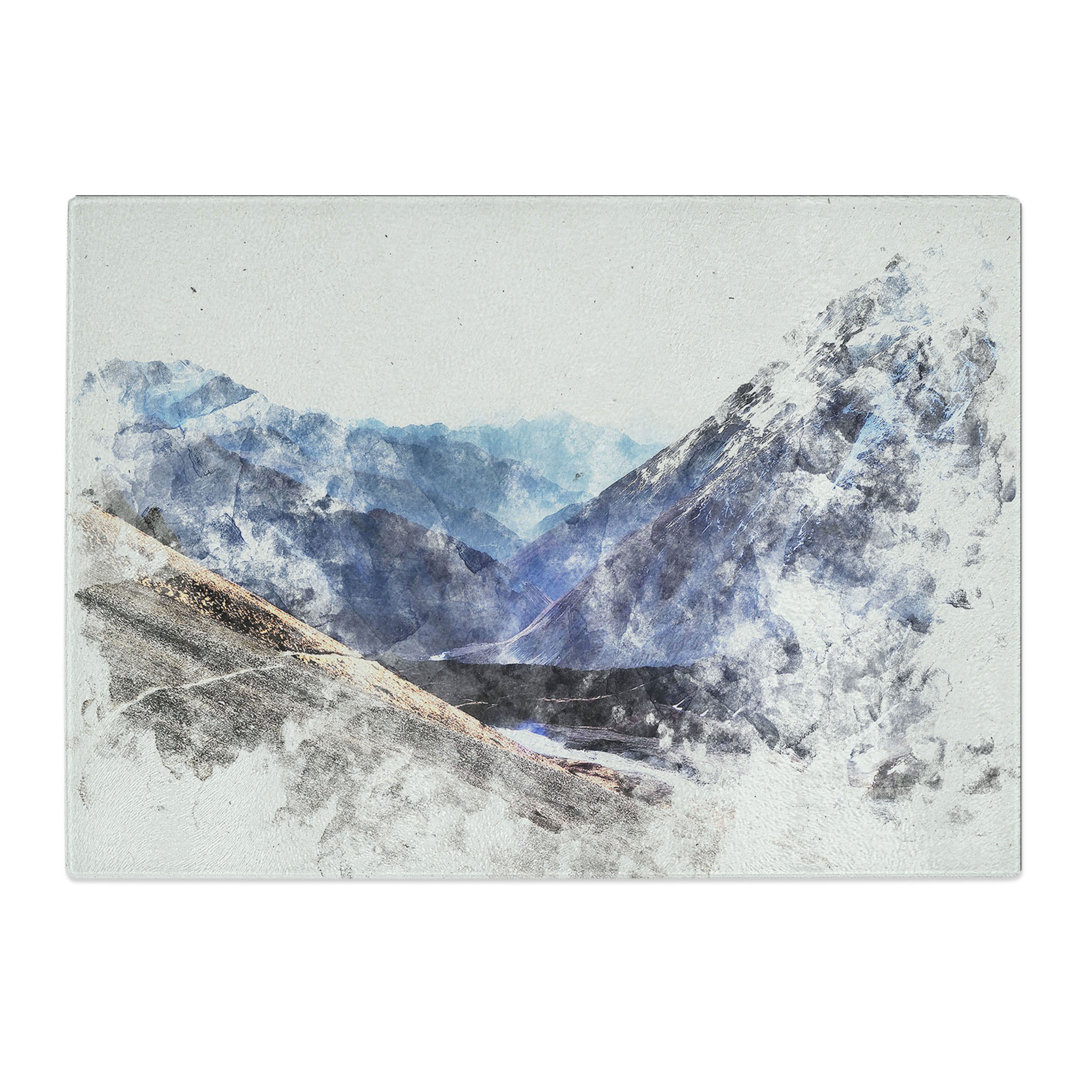 Tempered Glass Trail in the Annapurna Circuit Nepal Watercolour Chopping Board