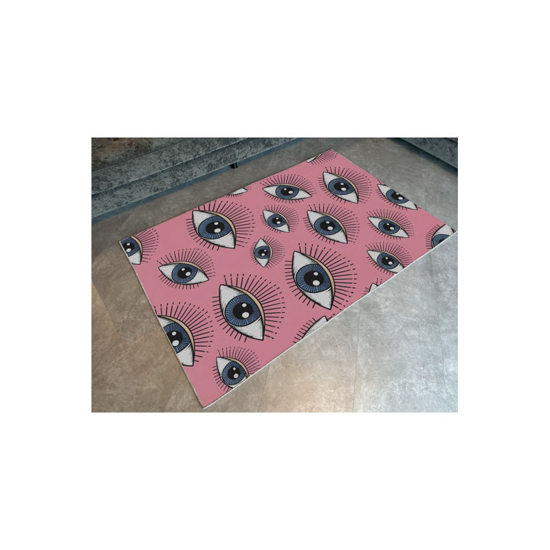 Tapis rose lavable à la machine, Tapis de couloir 3 pi 3 po x 9 pi 10 po
