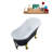 55" Streamline Clawfoot Soaking Acrylic Bathtub With Drain, Clawfeet, and Bamboo Tray-66366761-76109915