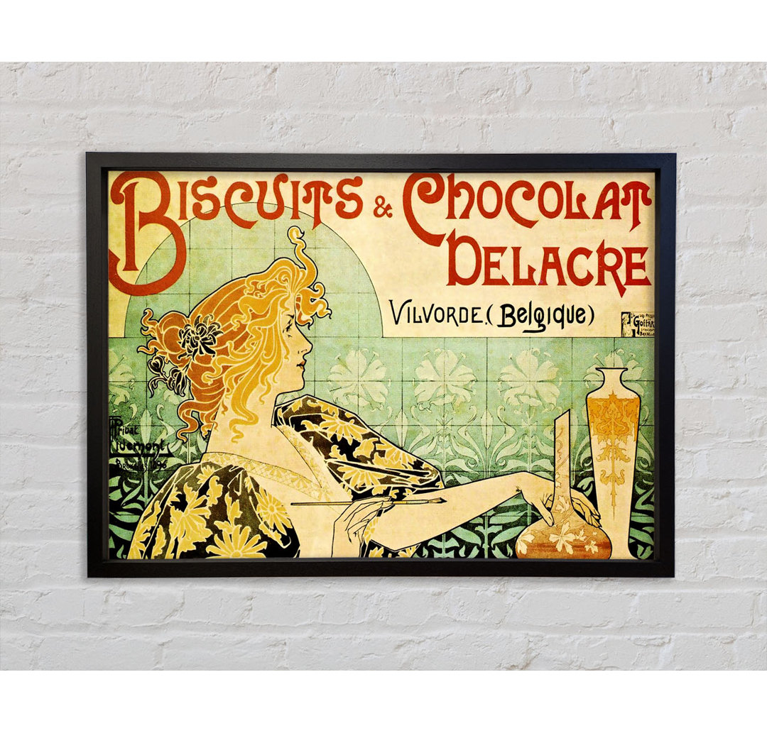 Biscuits And Chocolat Delacre - Einzelner Bilderrahmen Kunstdrucke auf Leinwand