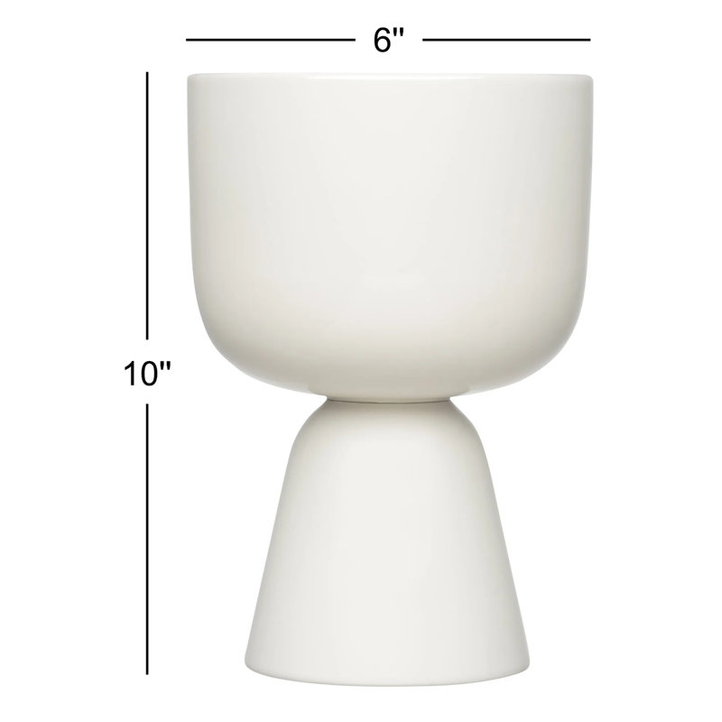 Iittala Nappula Porcelain Urn Planter, White, 10" H x 6" W x 6" D
