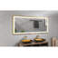 Miroir de salle de bain mural 72 po x l 48 po à cadre rectangulaire anti-buée à DEL-1649749630