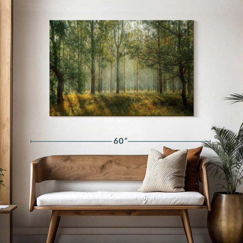 Paysage de forêt verte d'Alvord, H 32 po x l 48 po