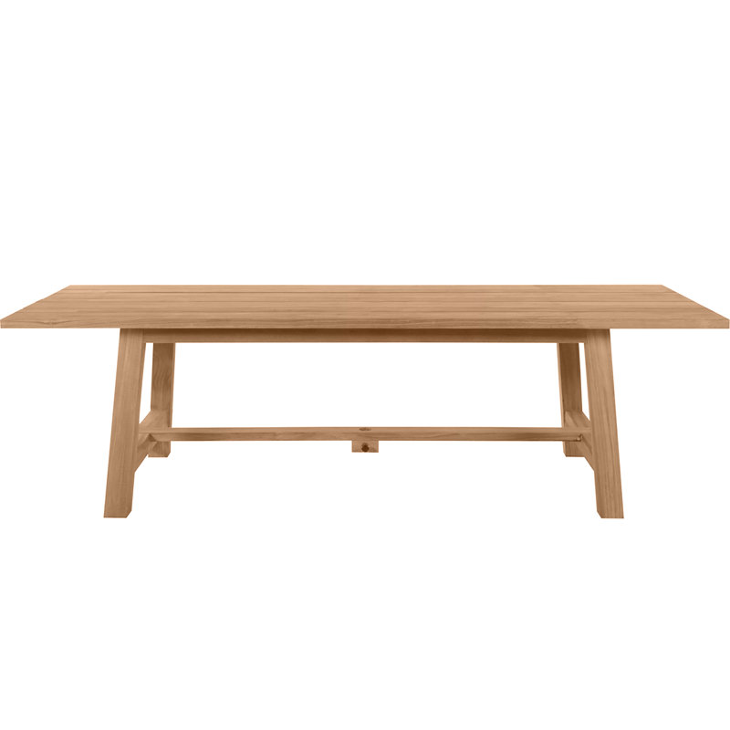 Paige Outdoor Dining Table, Natural Teak