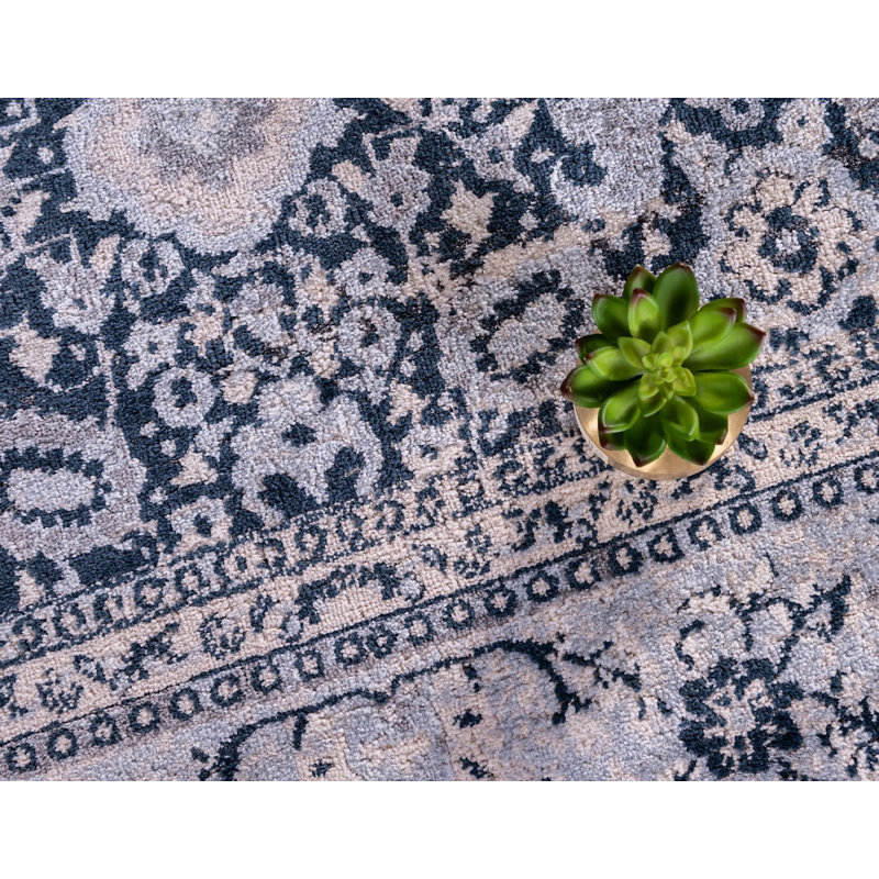 Transitional Gaastra Area Rug Forest Color, Round 3'3"
