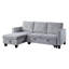 Canapé-lit modulaire en velours réversible avec méridienne de rangement-1271502069