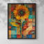 Série FLORAL CDLxxix - reproduction encadrée de qualité supérieure - prête à être accrochée - aucun clou requis-718699709-718699686