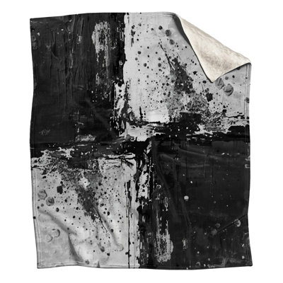 Noir et blanc, peinture abstraite, couvertures