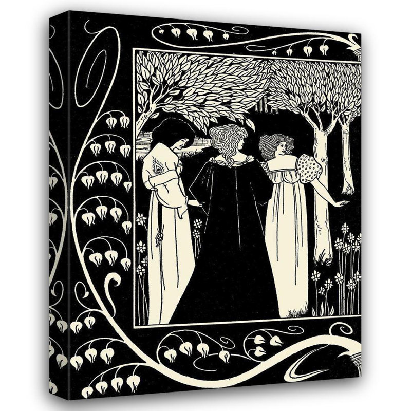 Art d'Astoria Grand Beardsley, toile tendue Aubrey, Morte D'Arthur, 1893 - Sir Lancelot 1, 67614, H 18 po x l 15 po