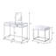 Ensemble de meuble-lavabo rectangulaire en verre avec tabouret et miroir Jolien