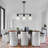 3 - Light Modern Linear Kitchen Island Dimmable Pendant With Clear Glass Shades-1404878585-1396373927