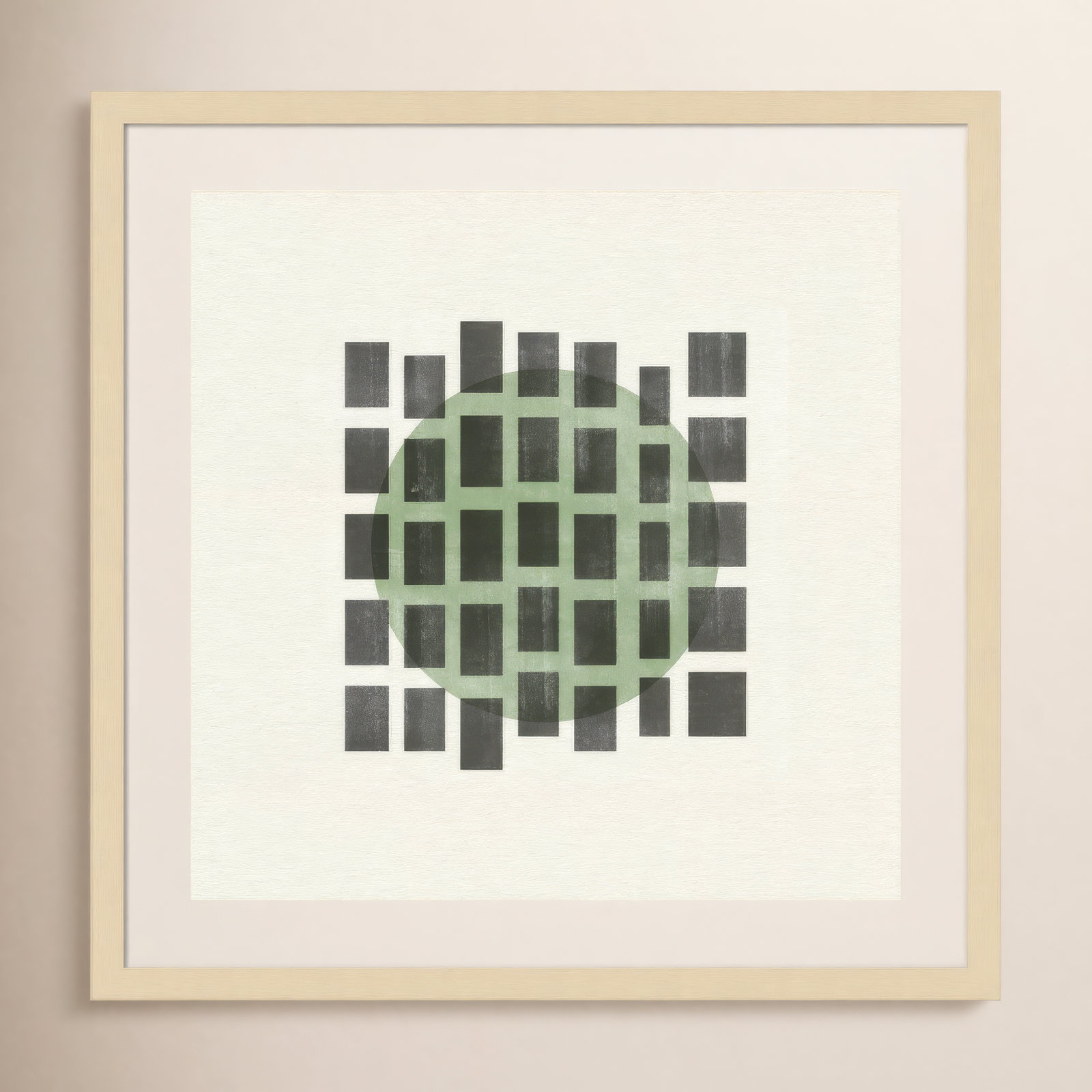 Leia "Minimalist Japandi 01" Print, Brown, 25" H x 25" W