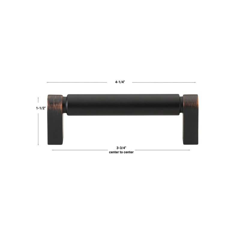 Poignée barre 3-3 / 4 "de 96 mm d'un centre à l'autre_25, Bronze huilé