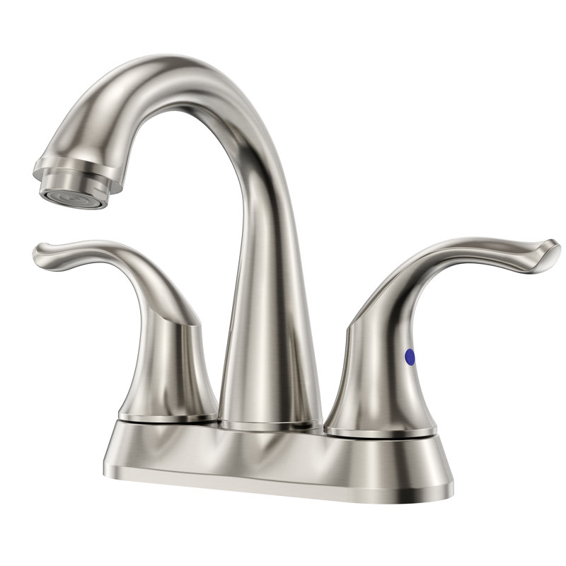 2-handle Bathroom Faucet with Drain Assembly, Brushed Nickel