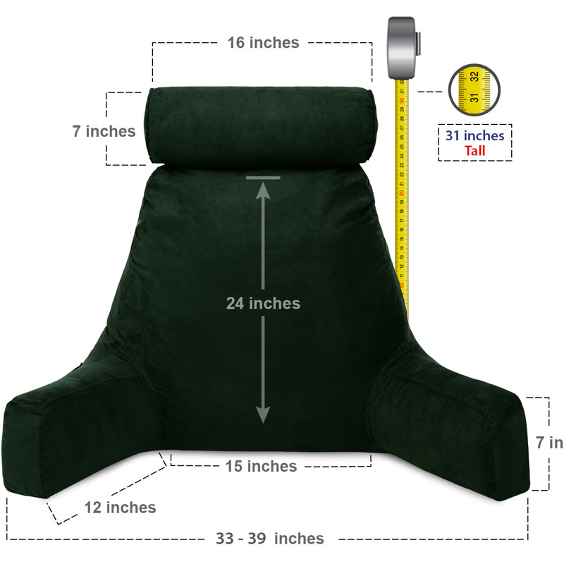 Bed Rest Pillow Cover & Insert, Ramona Green