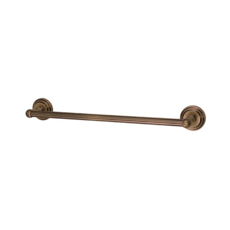 Milano Wall Mounted Towel Bar, Vintage Brass