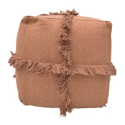 40cm Wide Square No Pattern Pouffe Ottoman