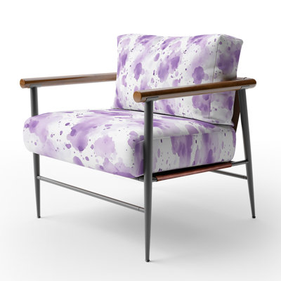 Modern Upholstered Chair - purple Dew bubble Purple Arm Chair