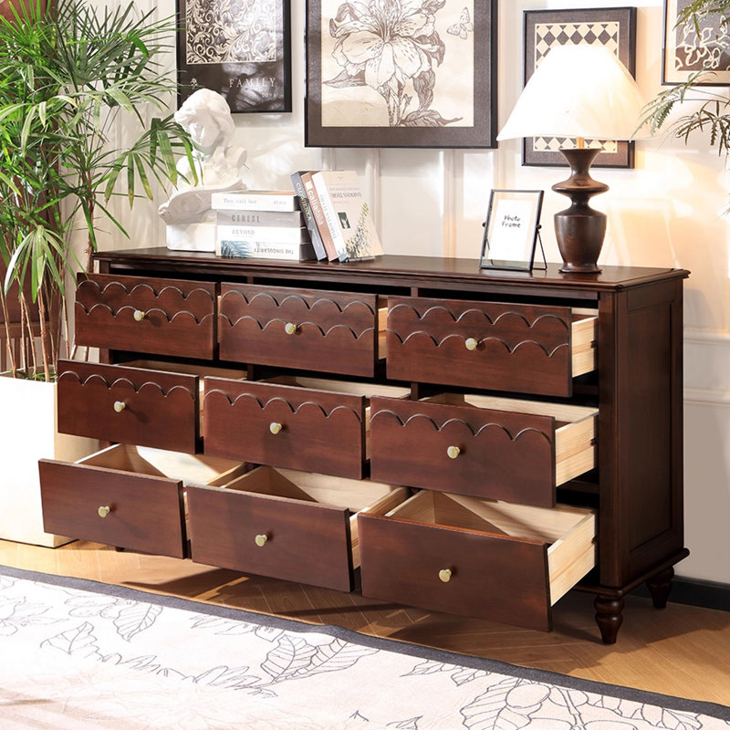 Walnut Solid Wood Rectangular Dressers & Chests