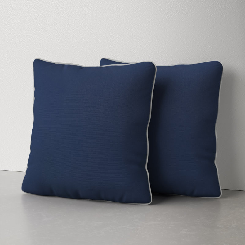 Estrada Sunbrella® Outdoor Reversible Throw Pillow, 22" x 22", Green