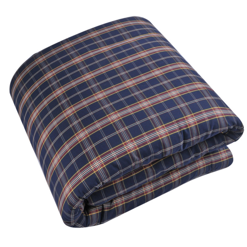 Ensemble de housse de couette 100% coton bleu foncé / rouge / jaune 2 pièces Bittner