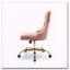 Chaise de bureau en velours de luxe avec base dorée et capitonnage à losanges-1052997315