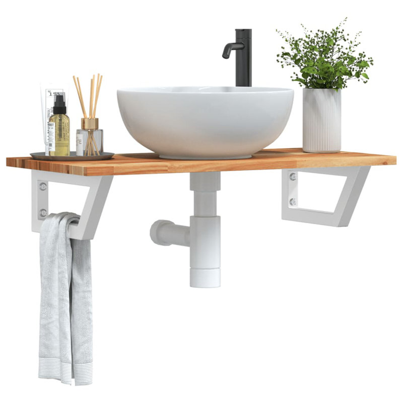 Bracket Shelf, 5cm H x 152cm W x 101cm D, White