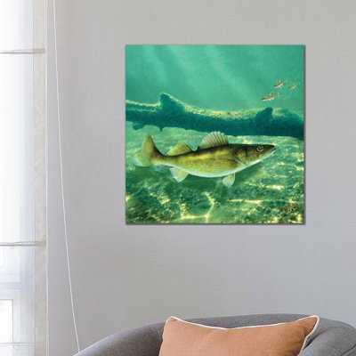Deep Water Walleye - Wrapped Canvas Print