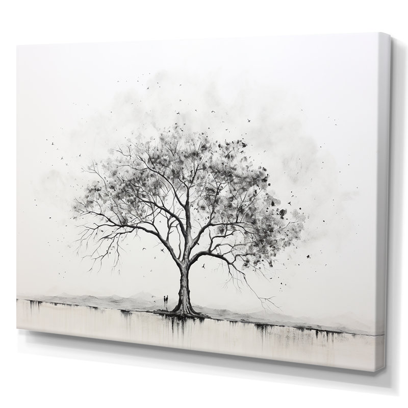 Arbre africain, minimalisme V, sur toile, Toile tendue, H 34 po x l 44 po