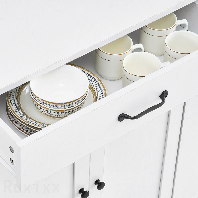 Armoire de rangement sur roulettes avec station de charge pour îlot de cuisine