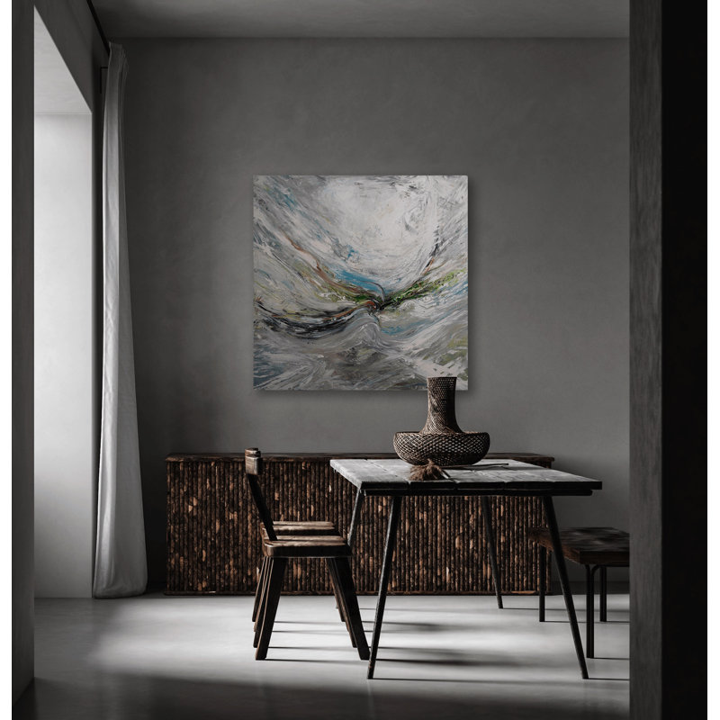 Air - Artist Enhanced Canvas Print, 20" H x 20" W x 1.5" D, Black Framed Canvas