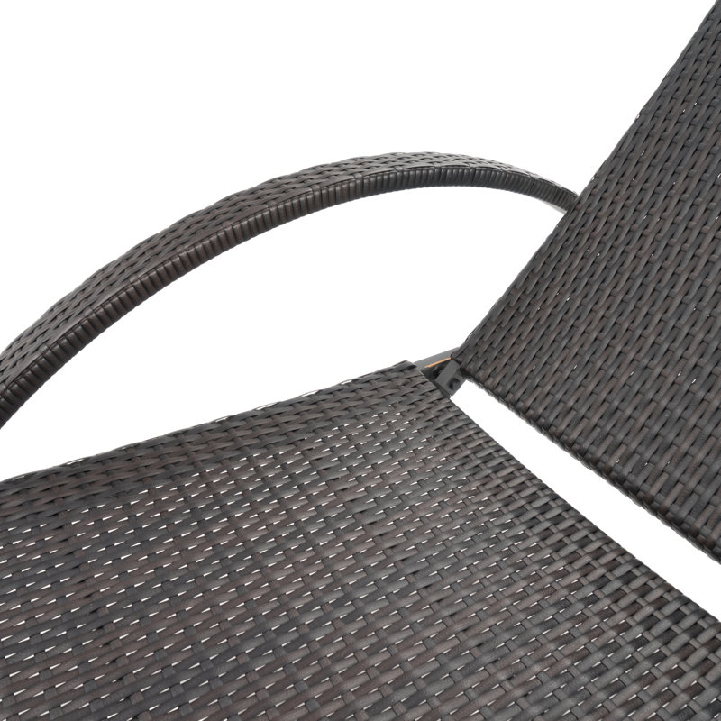 Ensemble de chaise longue inclinable en aluminium thermolaqué Fionnula, Sunbrella® gris anthracite