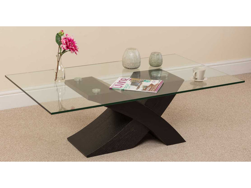 Dykstra Cross Legs Coffee Table, Black